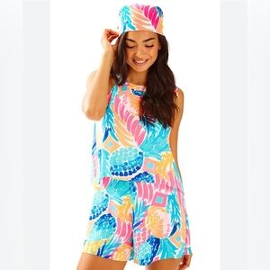 LILLY PULITZER Edona Pineapple Romper size 4
